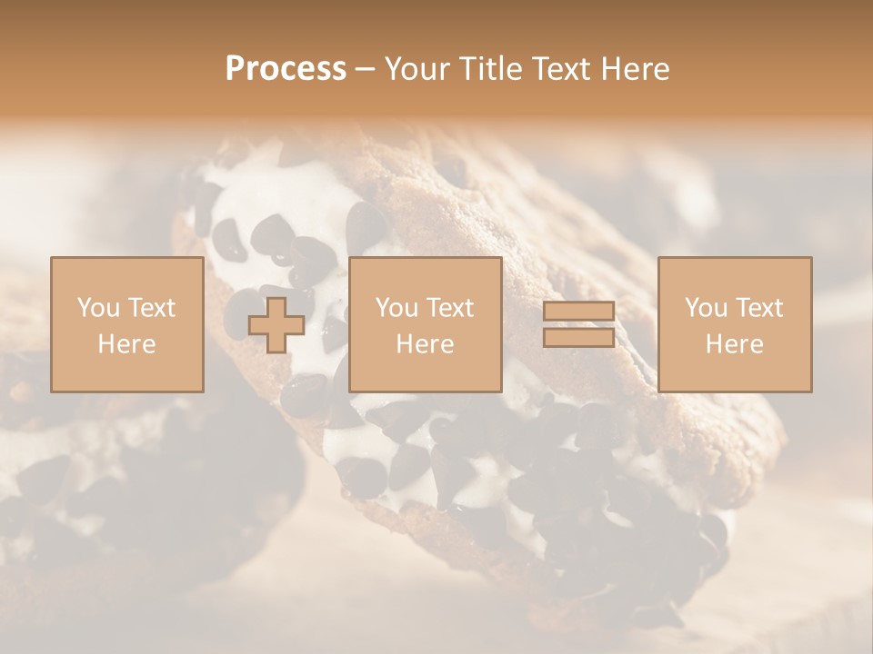 A Close Up Of A Cookie With Chocolate Chips On It PowerPoint Template