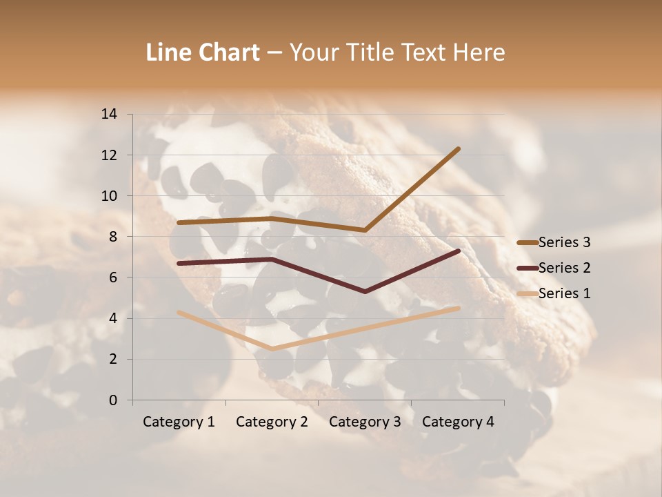 A Close Up Of A Cookie With Chocolate Chips On It PowerPoint Template