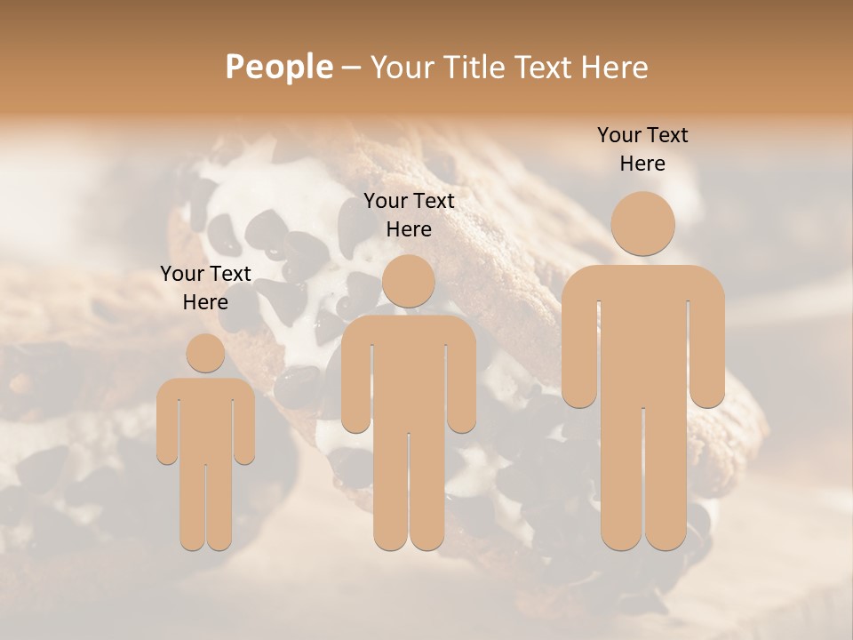 A Close Up Of A Cookie With Chocolate Chips On It PowerPoint Template