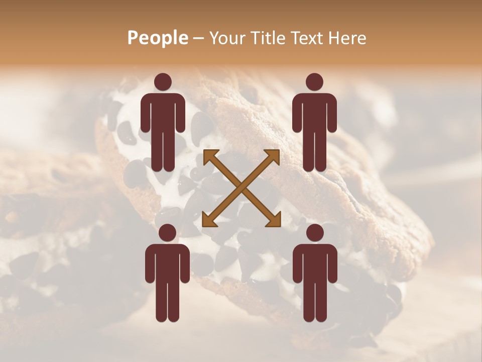 A Close Up Of A Cookie With Chocolate Chips On It PowerPoint Template