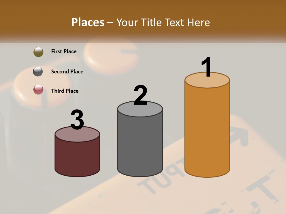A Close Up Of A Yellow And Black Control Panel PowerPoint Template