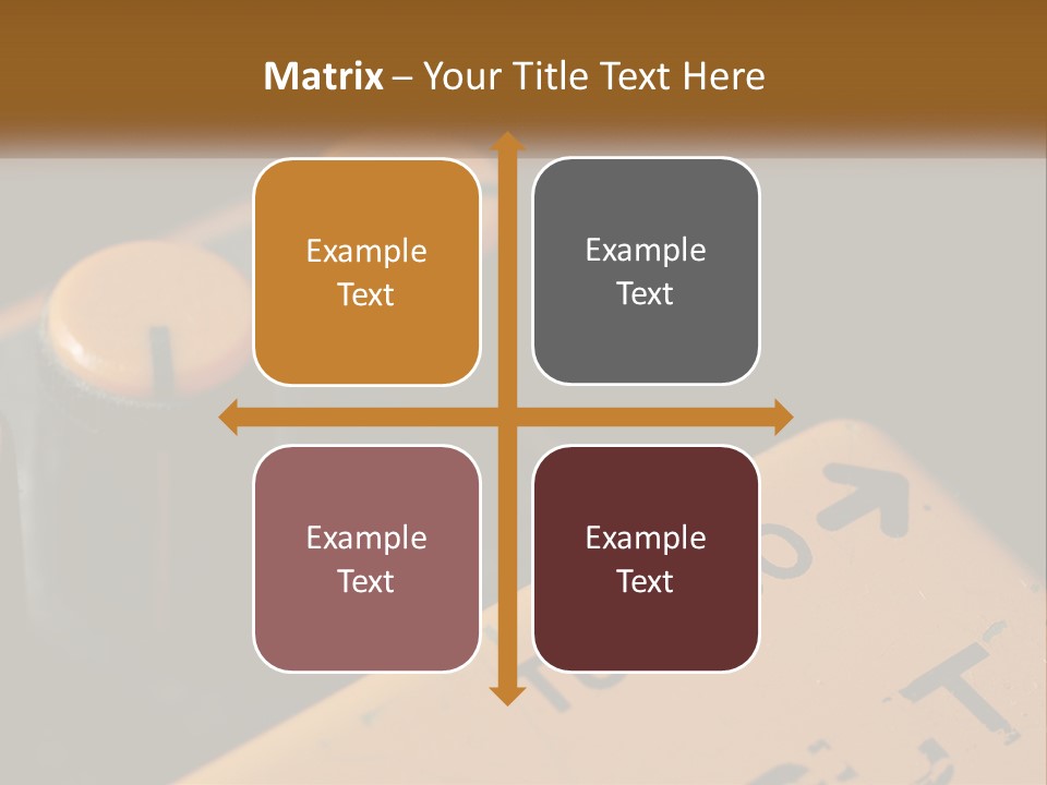 A Close Up Of A Yellow And Black Control Panel PowerPoint Template