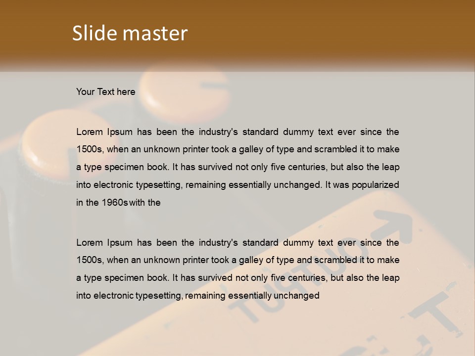A Close Up Of A Yellow And Black Control Panel PowerPoint Template