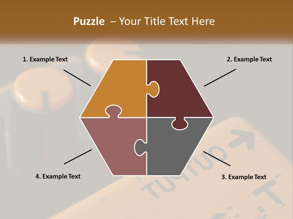 A Close Up Of A Yellow And Black Control Panel PowerPoint Template