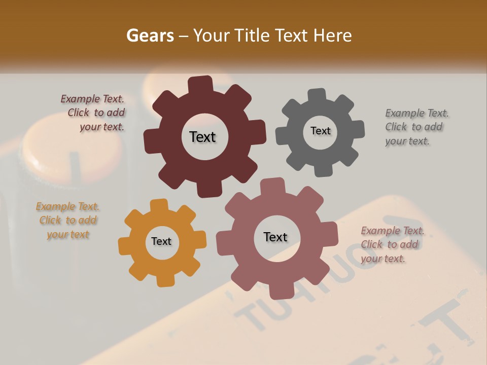 A Close Up Of A Yellow And Black Control Panel PowerPoint Template