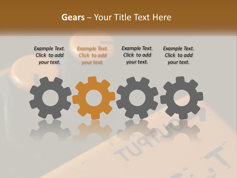 A Close Up Of A Yellow And Black Control Panel PowerPoint Template