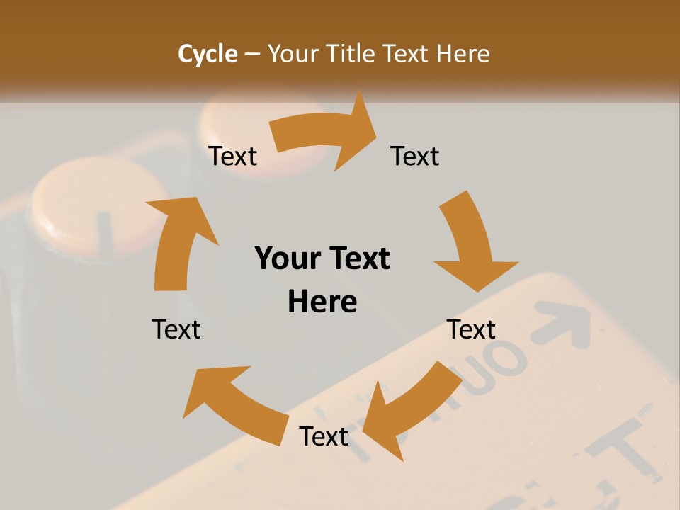 A Close Up Of A Yellow And Black Control Panel PowerPoint Template