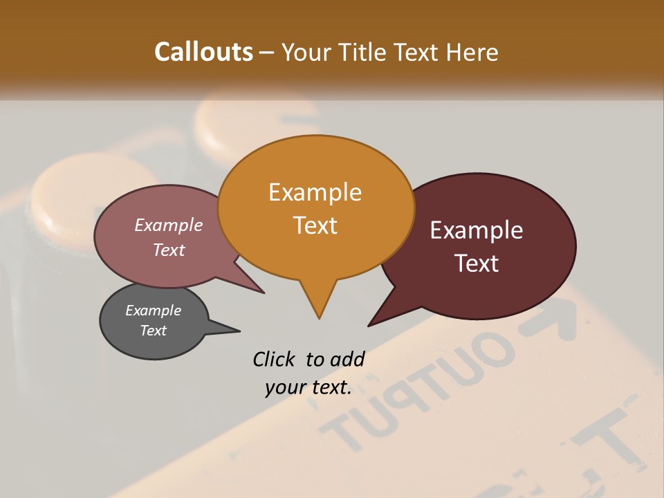 A Close Up Of A Yellow And Black Control Panel PowerPoint Template