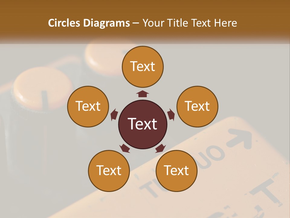 A Close Up Of A Yellow And Black Control Panel PowerPoint Template