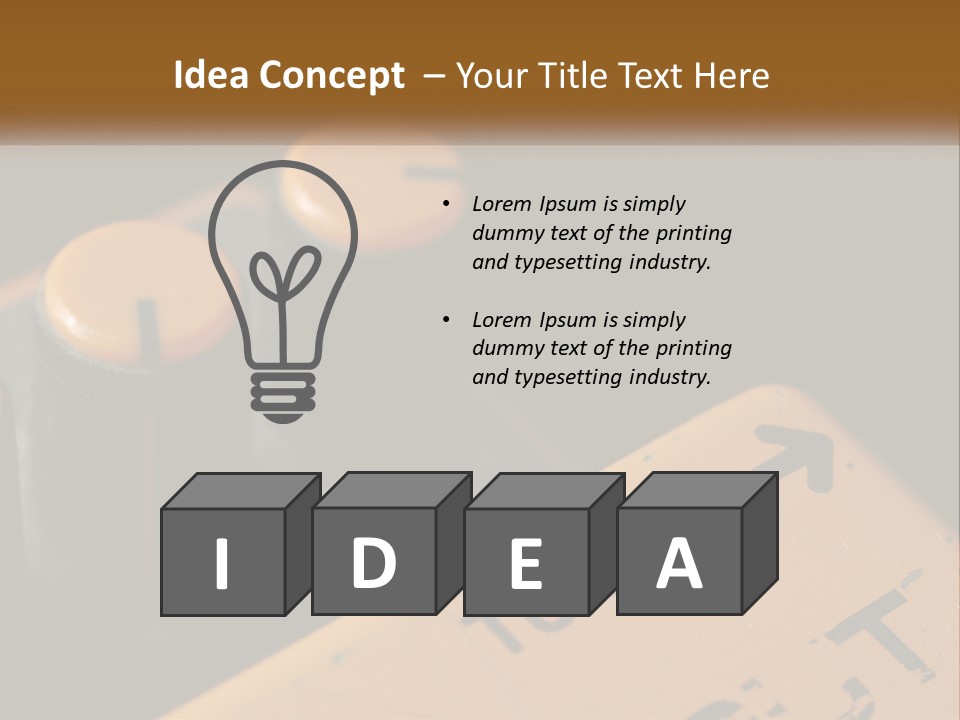 A Close Up Of A Yellow And Black Control Panel PowerPoint Template
