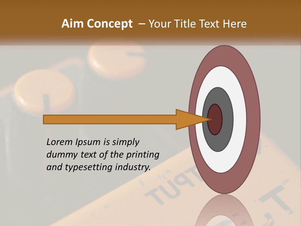 A Close Up Of A Yellow And Black Control Panel PowerPoint Template