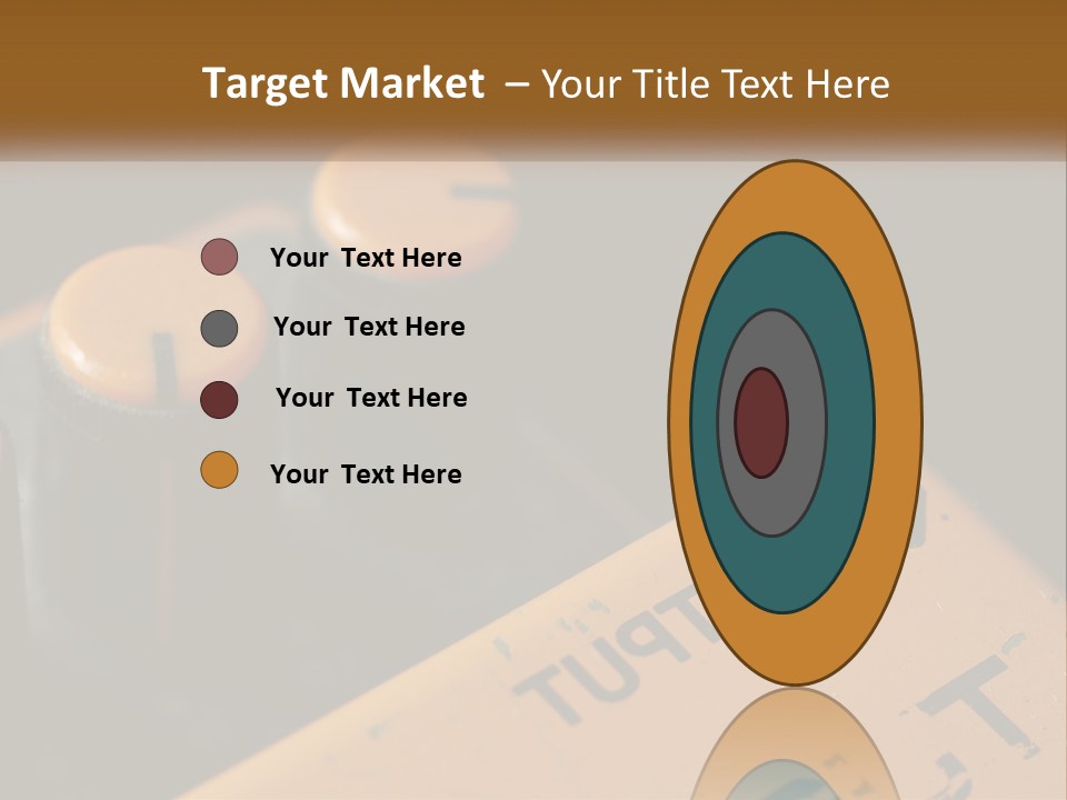A Close Up Of A Yellow And Black Control Panel PowerPoint Template