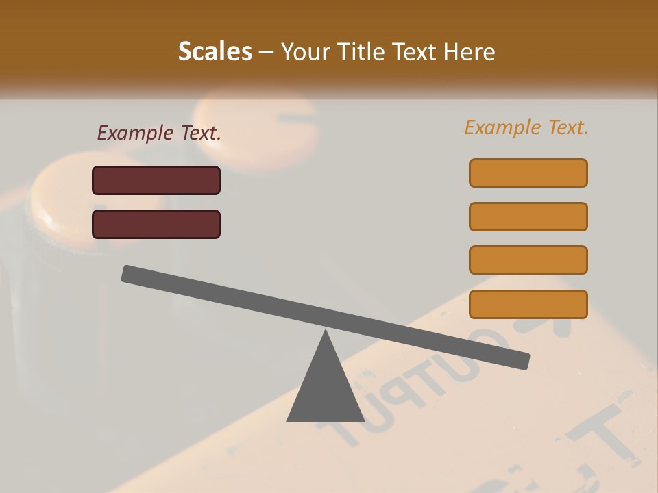 A Close Up Of A Yellow And Black Control Panel PowerPoint Template