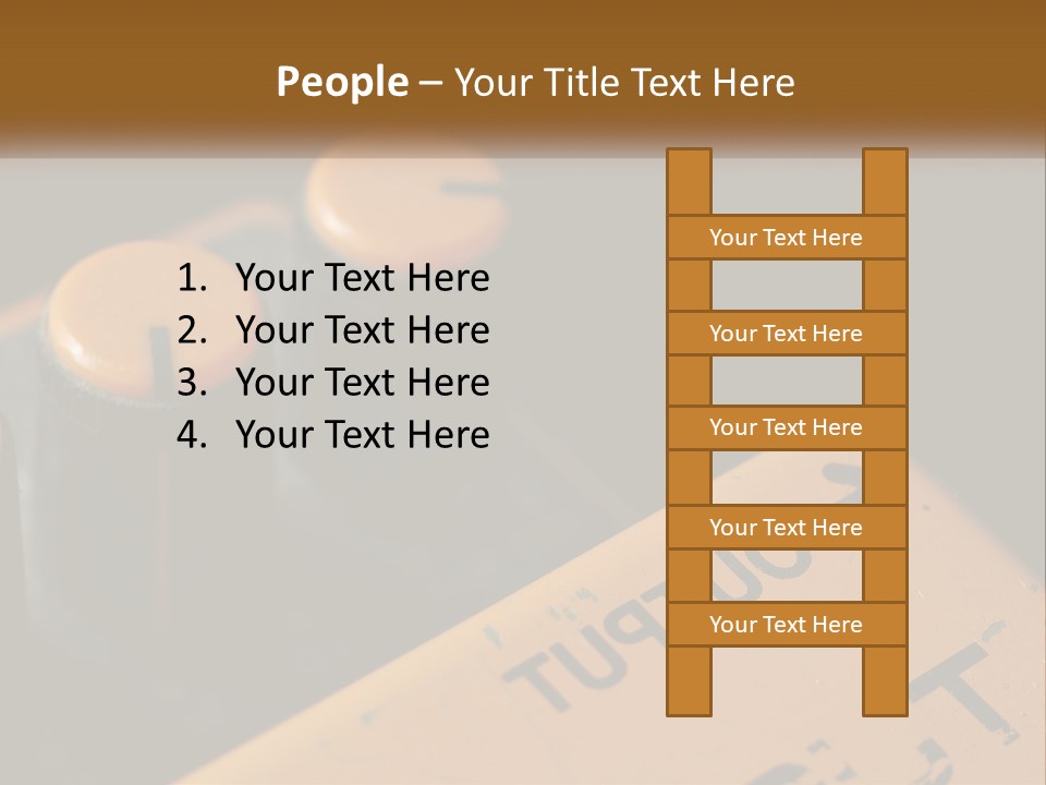 A Close Up Of A Yellow And Black Control Panel PowerPoint Template
