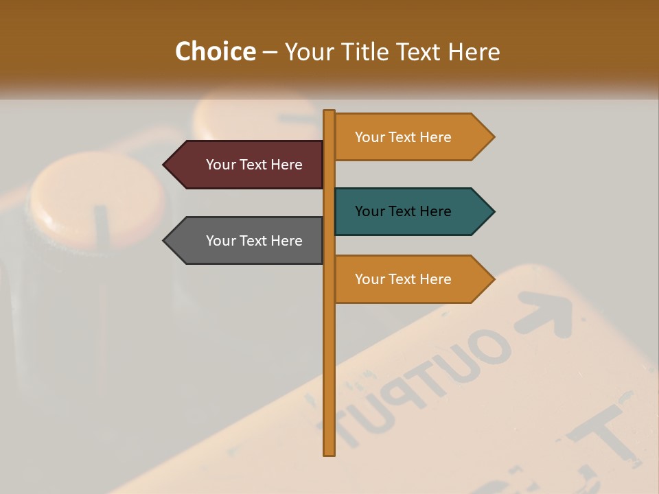 A Close Up Of A Yellow And Black Control Panel PowerPoint Template