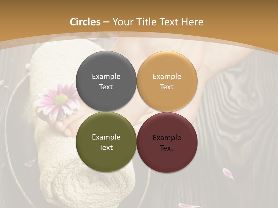 A Woman's Foot On Top Of A Towel On A Wooden Table PowerPoint Template