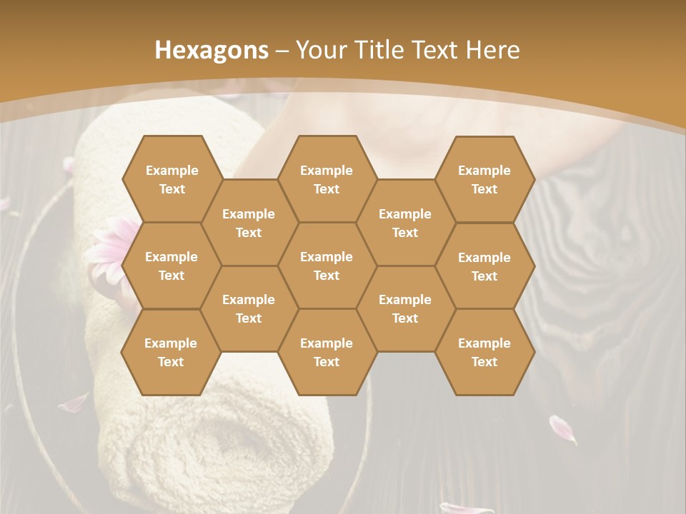 A Woman's Foot On Top Of A Towel On A Wooden Table PowerPoint Template