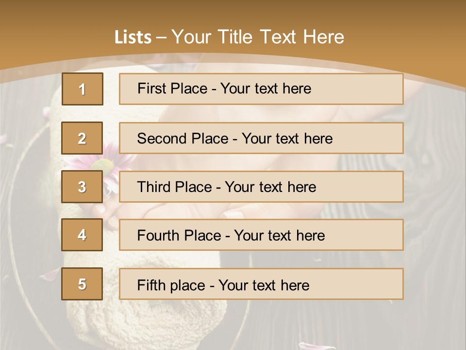 A Woman's Foot On Top Of A Towel On A Wooden Table PowerPoint Template