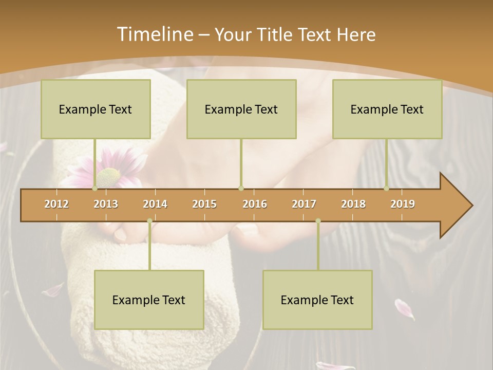 A Woman's Foot On Top Of A Towel On A Wooden Table PowerPoint Template