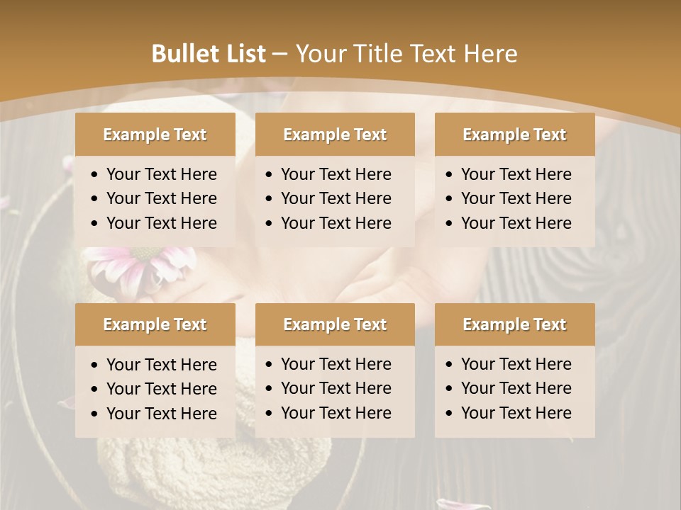 A Woman's Foot On Top Of A Towel On A Wooden Table PowerPoint Template