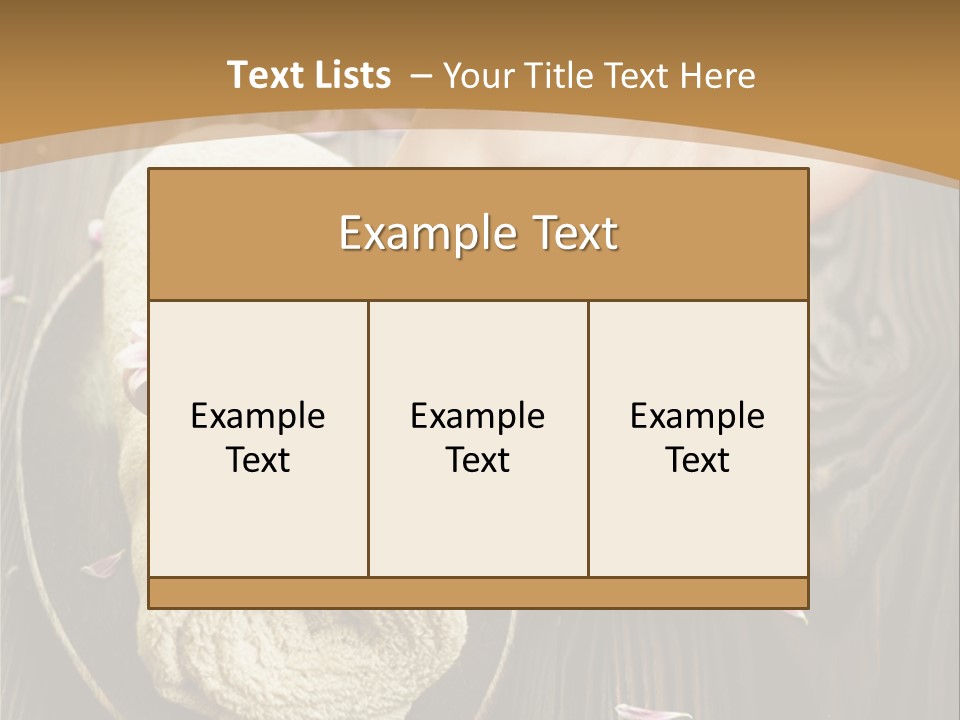 A Woman's Foot On Top Of A Towel On A Wooden Table PowerPoint Template