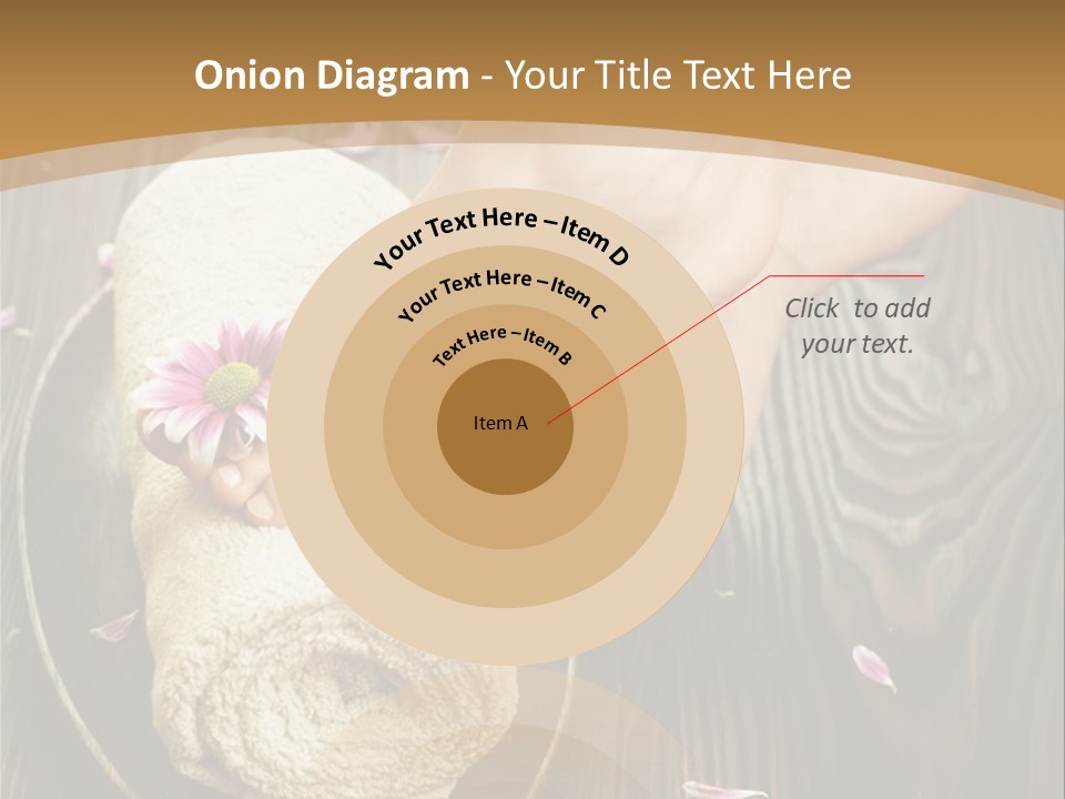 A Woman's Foot On Top Of A Towel On A Wooden Table PowerPoint Template