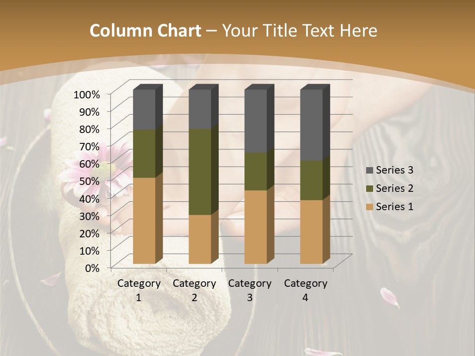 A Woman's Foot On Top Of A Towel On A Wooden Table PowerPoint Template