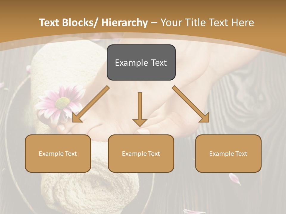 A Woman's Foot On Top Of A Towel On A Wooden Table PowerPoint Template