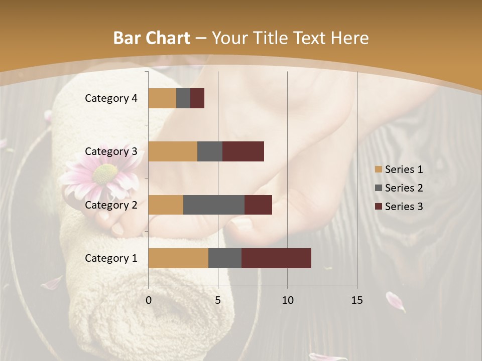 A Woman's Foot On Top Of A Towel On A Wooden Table PowerPoint Template