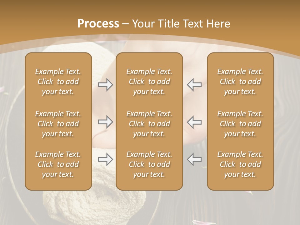 A Woman's Foot On Top Of A Towel On A Wooden Table PowerPoint Template