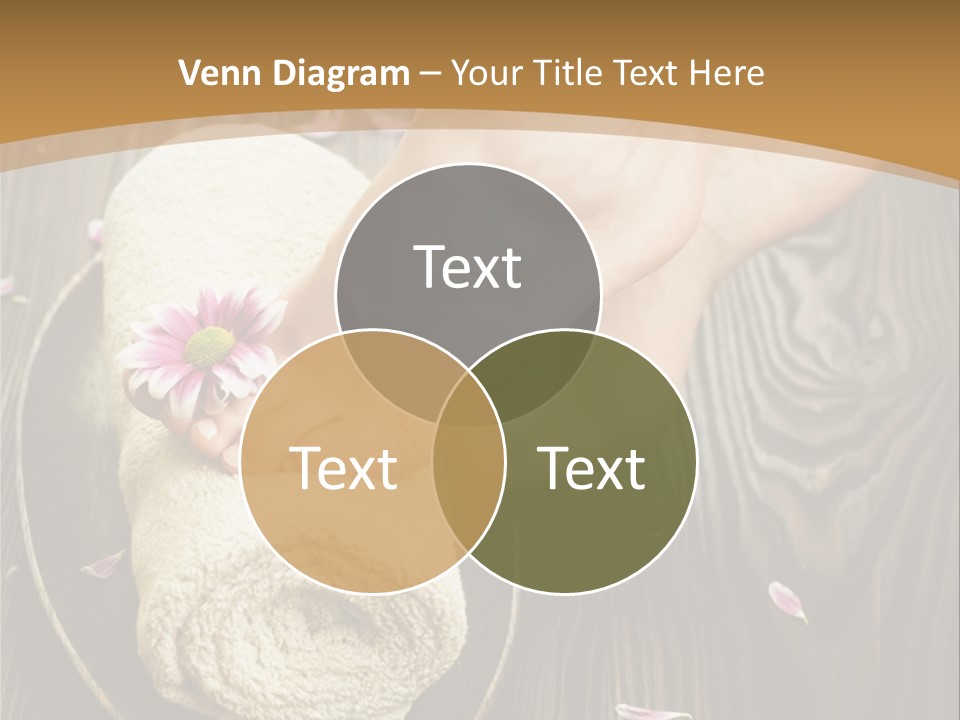 A Woman's Foot On Top Of A Towel On A Wooden Table PowerPoint Template