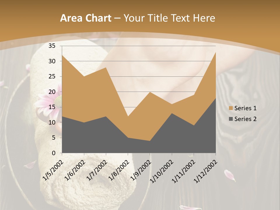 A Woman's Foot On Top Of A Towel On A Wooden Table PowerPoint Template