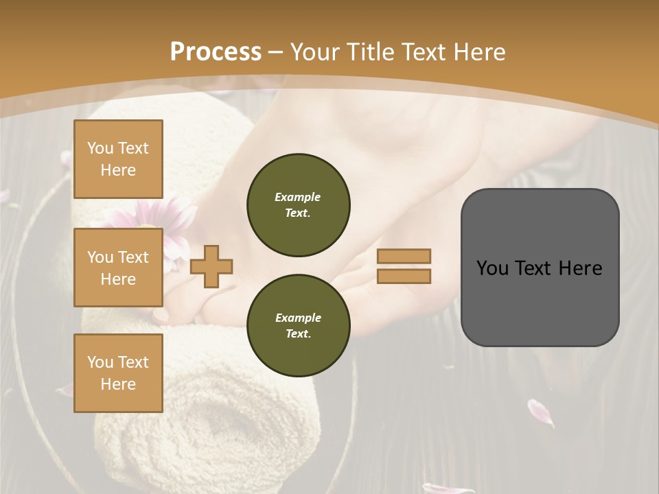A Woman's Foot On Top Of A Towel On A Wooden Table PowerPoint Template