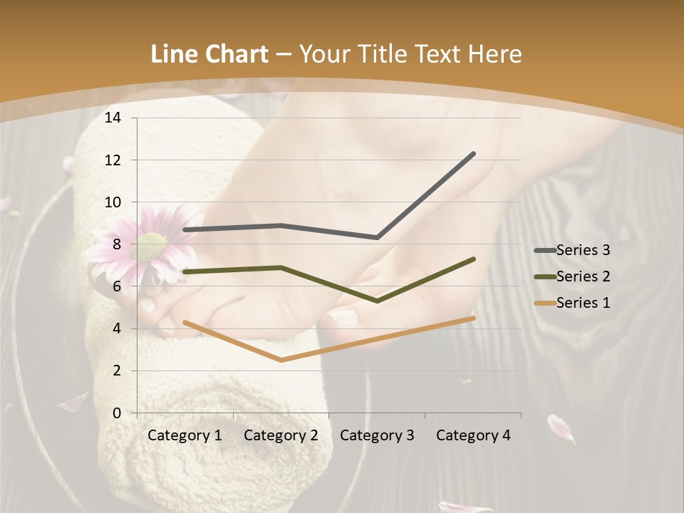 A Woman's Foot On Top Of A Towel On A Wooden Table PowerPoint Template