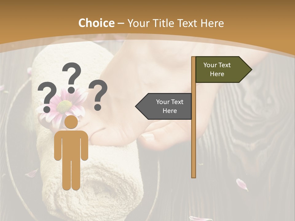 A Woman's Foot On Top Of A Towel On A Wooden Table PowerPoint Template