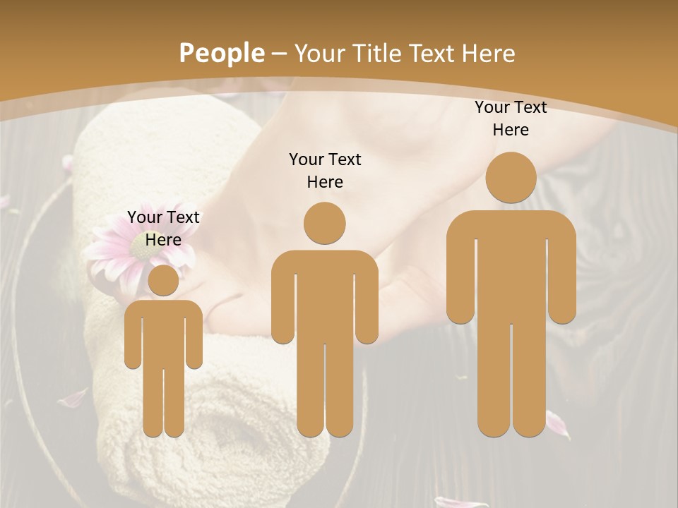 A Woman's Foot On Top Of A Towel On A Wooden Table PowerPoint Template