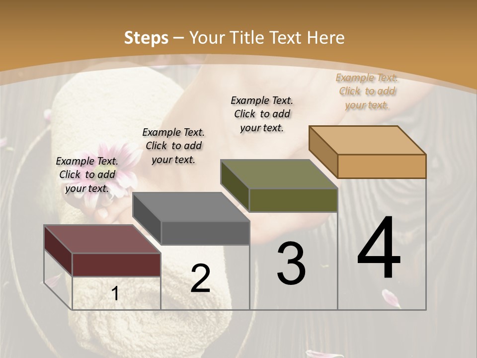 A Woman's Foot On Top Of A Towel On A Wooden Table PowerPoint Template