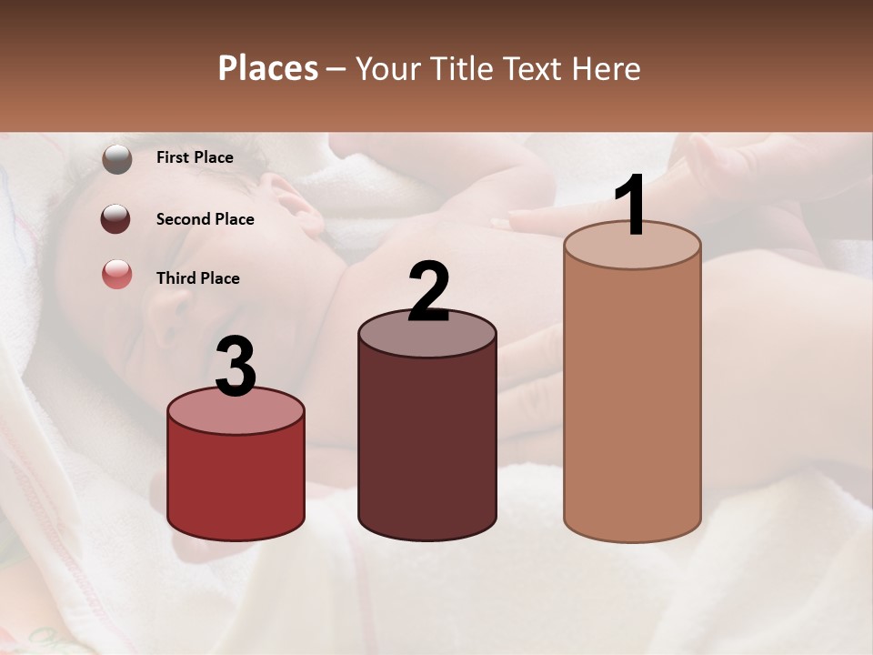 A Baby Laying On A Blanket Being Held By A Person PowerPoint Template