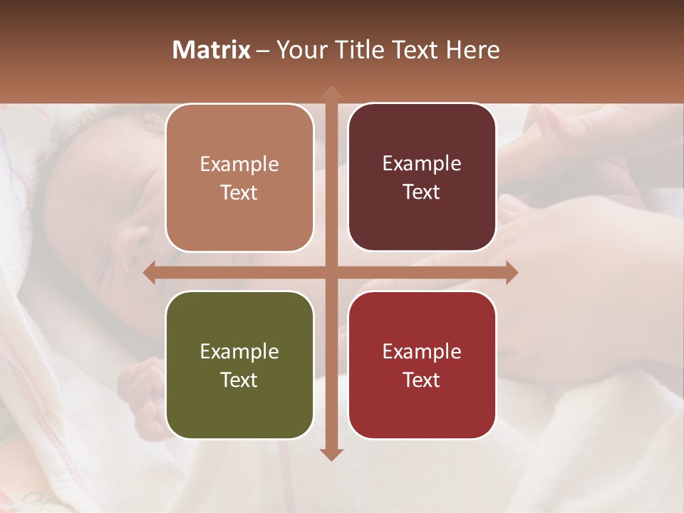 A Baby Laying On A Blanket Being Held By A Person PowerPoint Template