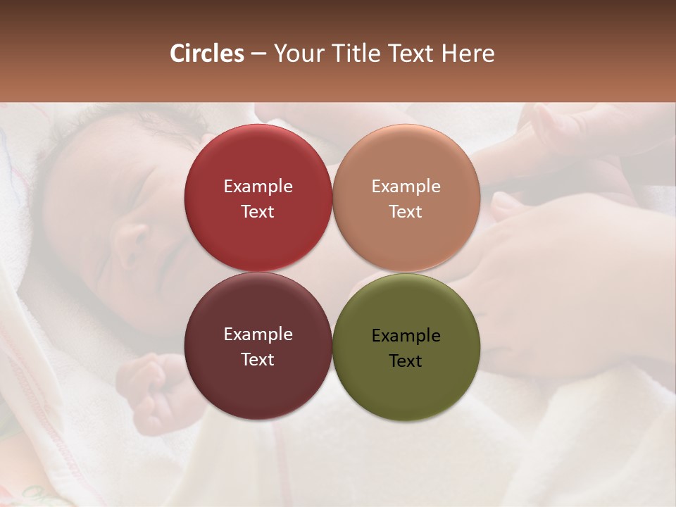 A Baby Laying On A Blanket Being Held By A Person PowerPoint Template