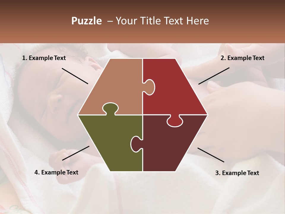 A Baby Laying On A Blanket Being Held By A Person PowerPoint Template