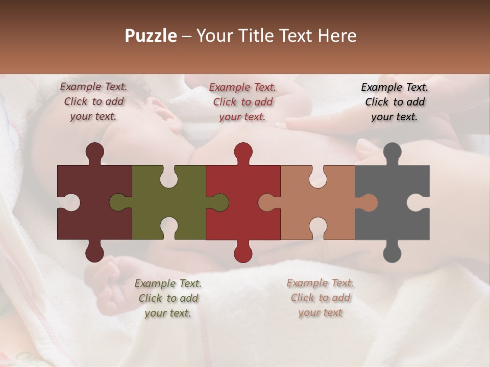 A Baby Laying On A Blanket Being Held By A Person PowerPoint Template