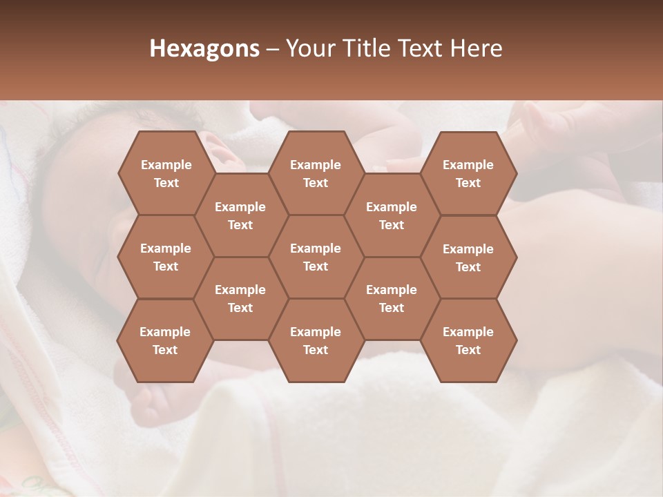 A Baby Laying On A Blanket Being Held By A Person PowerPoint Template