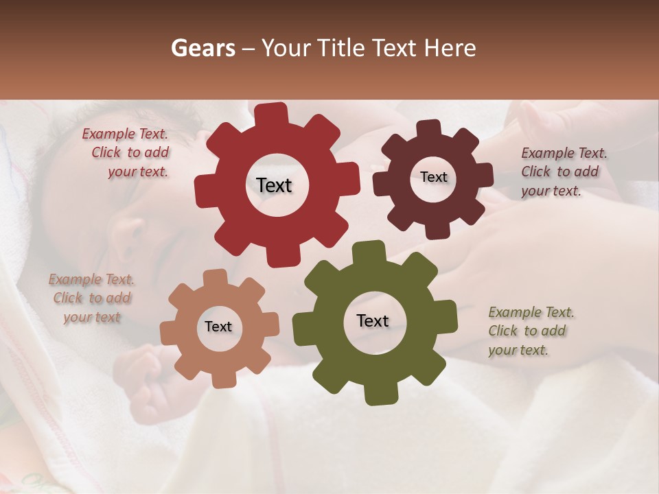 A Baby Laying On A Blanket Being Held By A Person PowerPoint Template