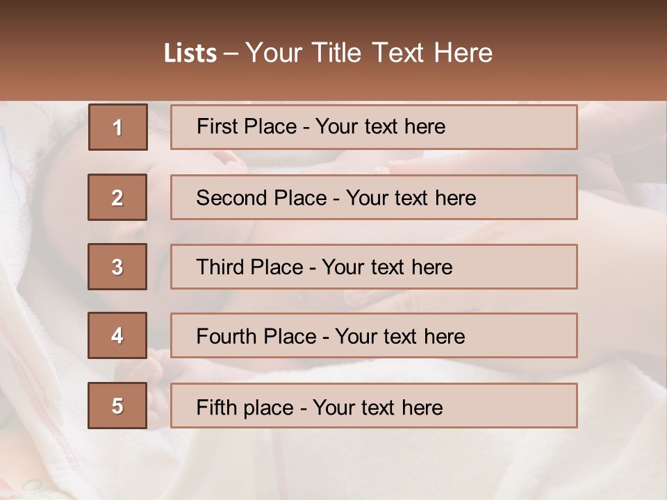 A Baby Laying On A Blanket Being Held By A Person PowerPoint Template