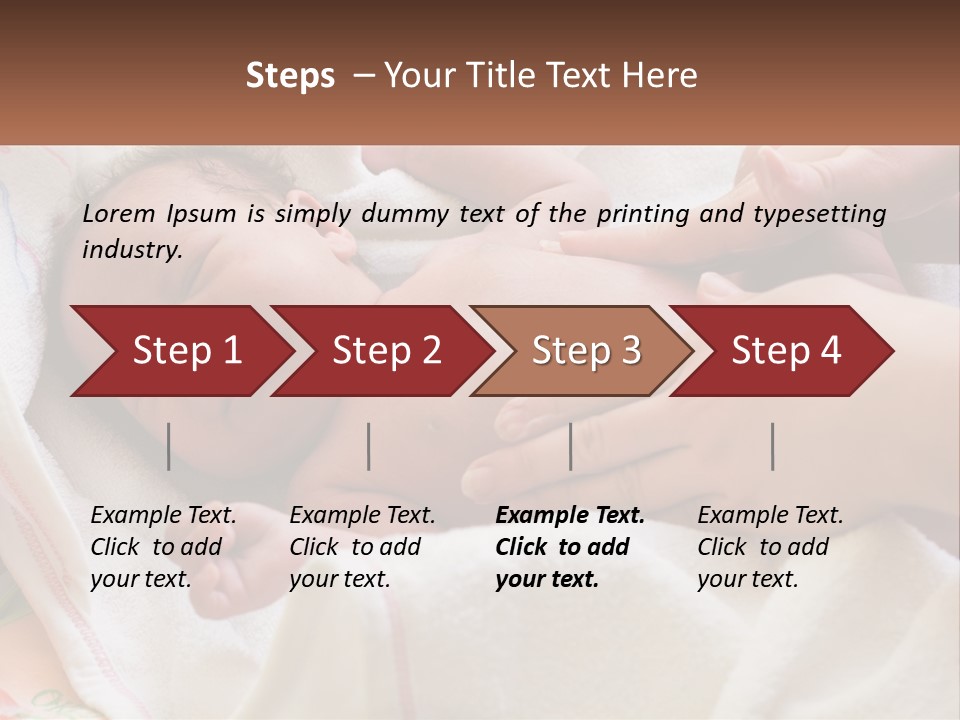 A Baby Laying On A Blanket Being Held By A Person PowerPoint Template