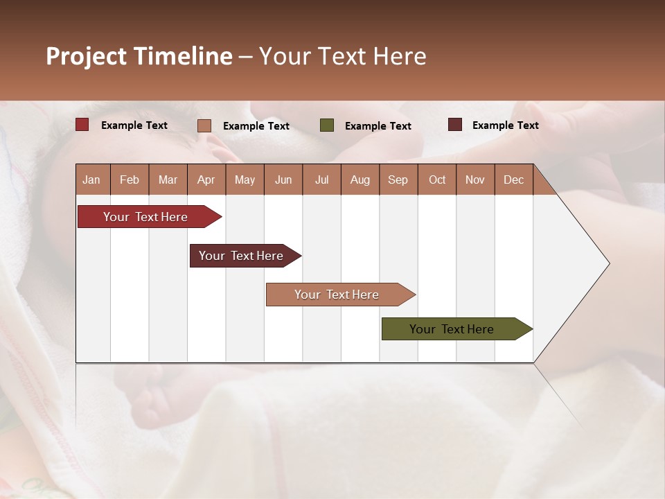 A Baby Laying On A Blanket Being Held By A Person PowerPoint Template