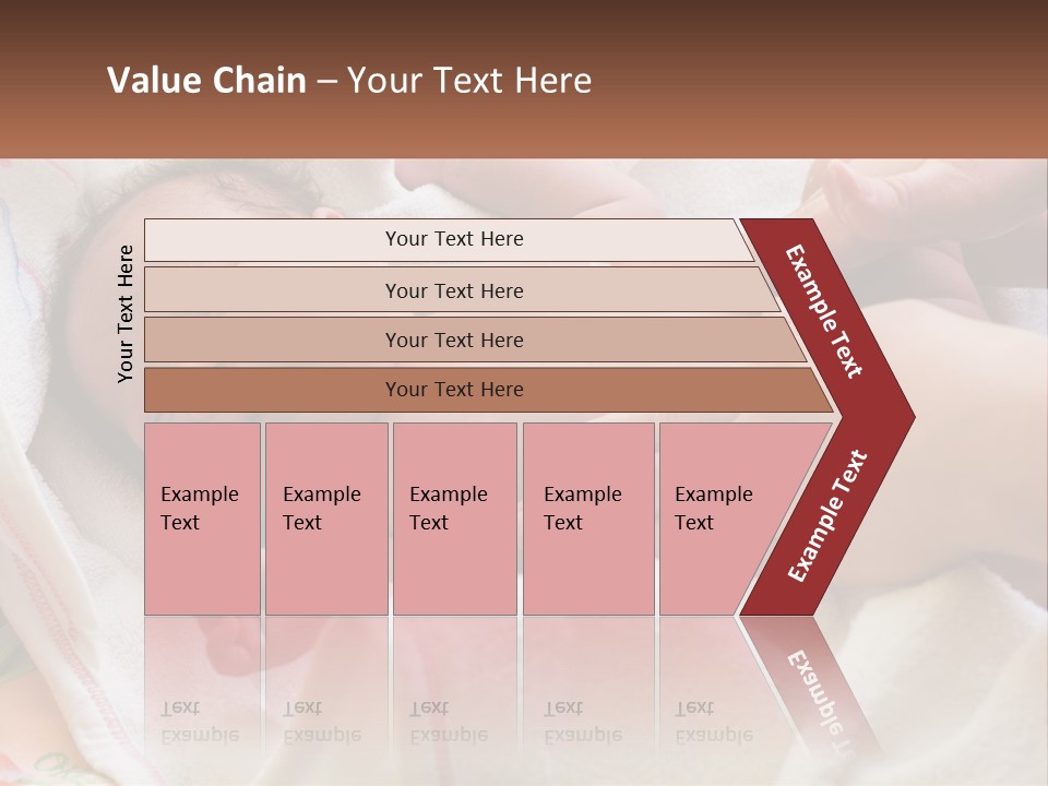 A Baby Laying On A Blanket Being Held By A Person PowerPoint Template