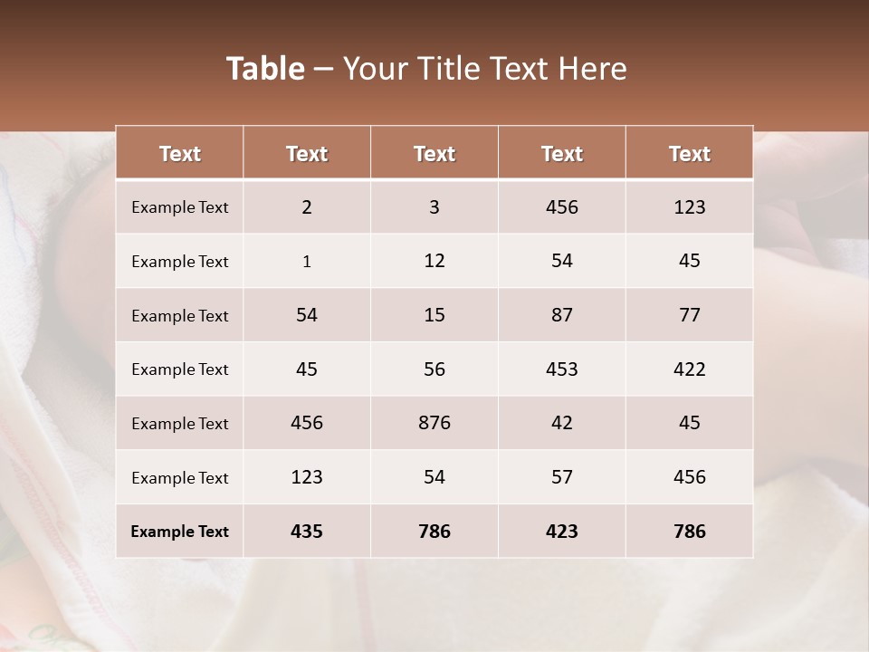 A Baby Laying On A Blanket Being Held By A Person PowerPoint Template