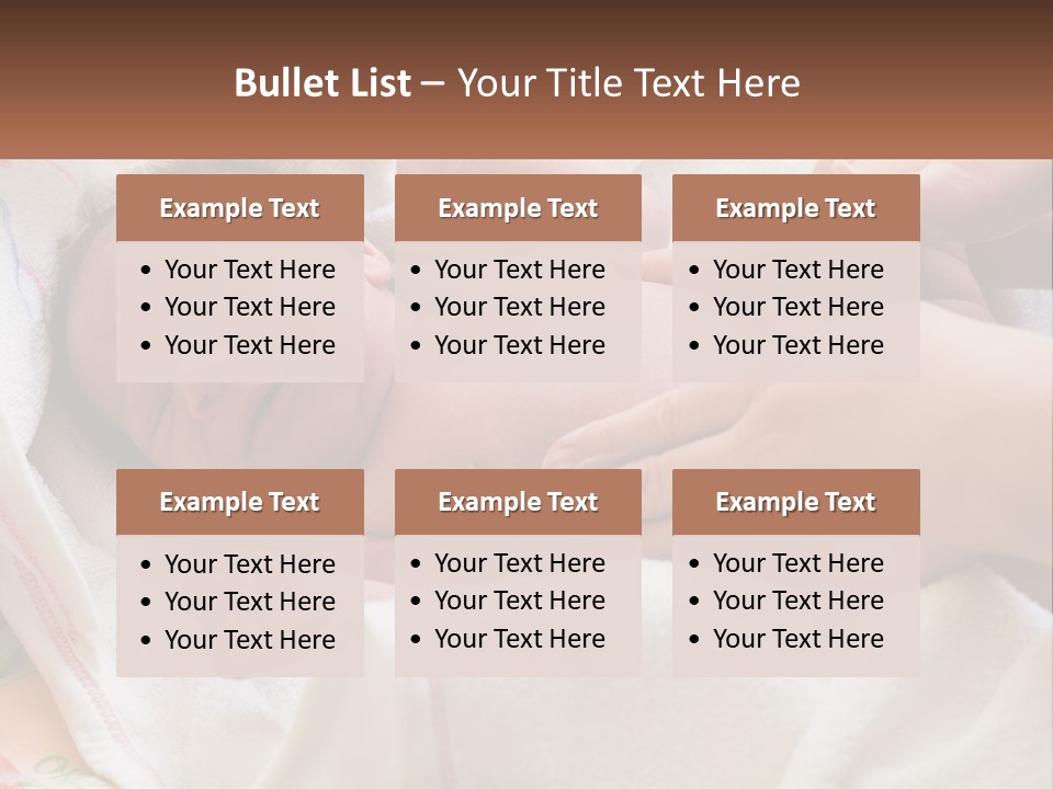 A Baby Laying On A Blanket Being Held By A Person PowerPoint Template